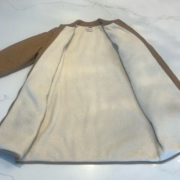 The North Face Cuchillo Parka Tan Aviator Jacket Size Small - Picture 5 of 10